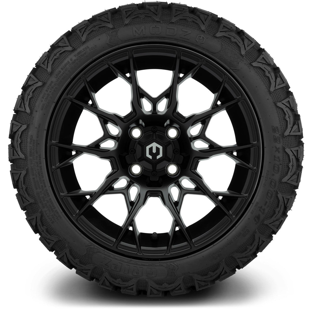 MODZ® 14" Chaos Matte Black Wheels & Off-Road Tires Combo