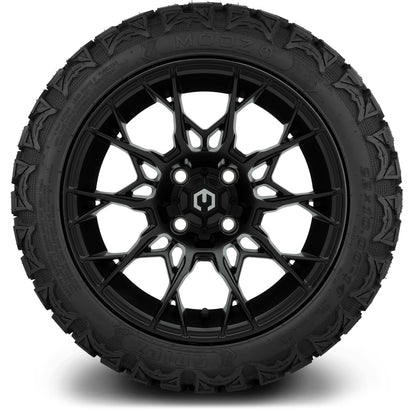 MODZ® 14" Chaos Matte Black Wheels & Off-Road Tires Combo