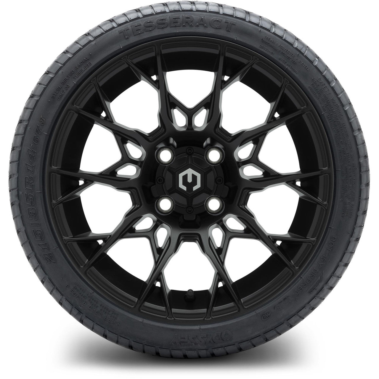MODZ® 14" Chaos Matte Black Wheels & Street Tires Combo