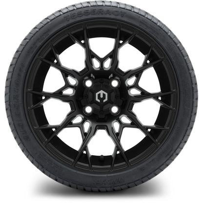 MODZ® 14" Chaos Matte Black Wheels & Street Tires Combo