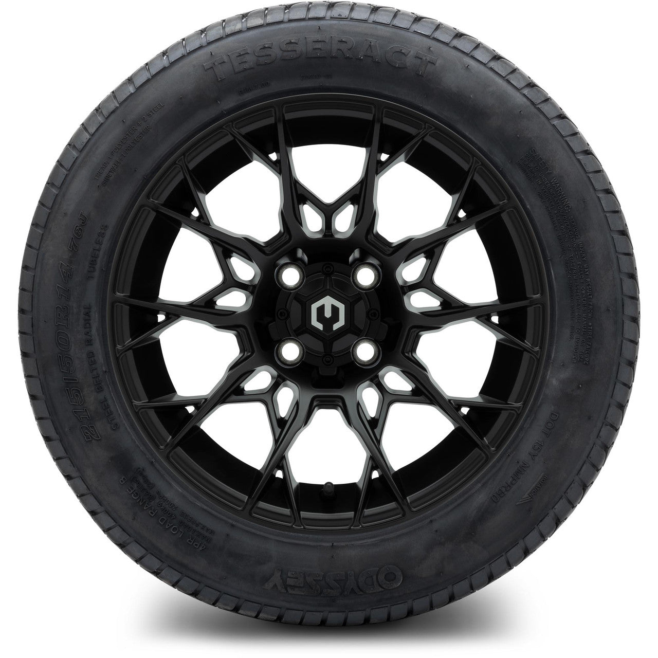 MODZ® 14" Chaos Matte Black Wheels & Street Tires Combo