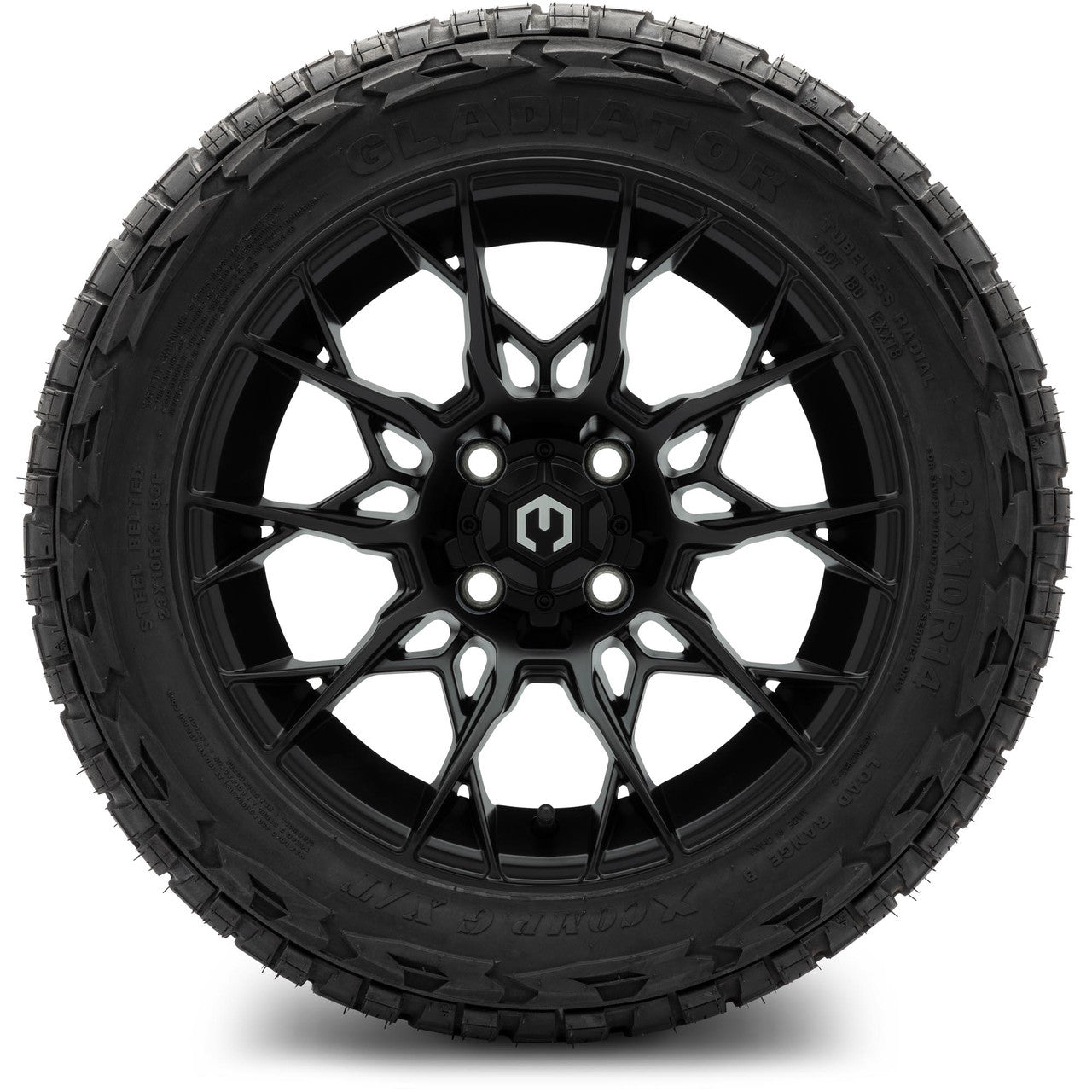 MODZ® 14" Chaos Matte Black Wheels & Off-Road Tires Combo