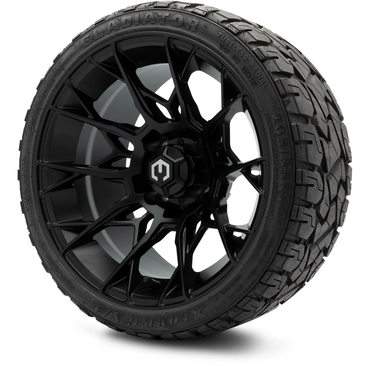 MODZ® 14" Chaos Matte Black Wheels & Off-Road Tires Combo