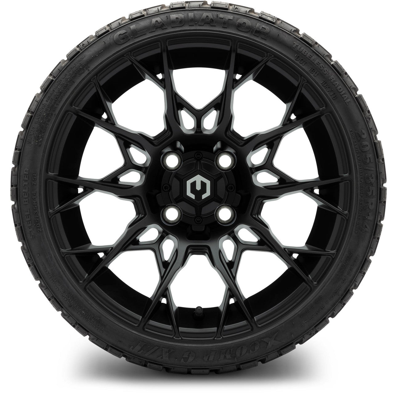 MODZ® 14" Chaos Matte Black Wheels & Off-Road Tires Combo