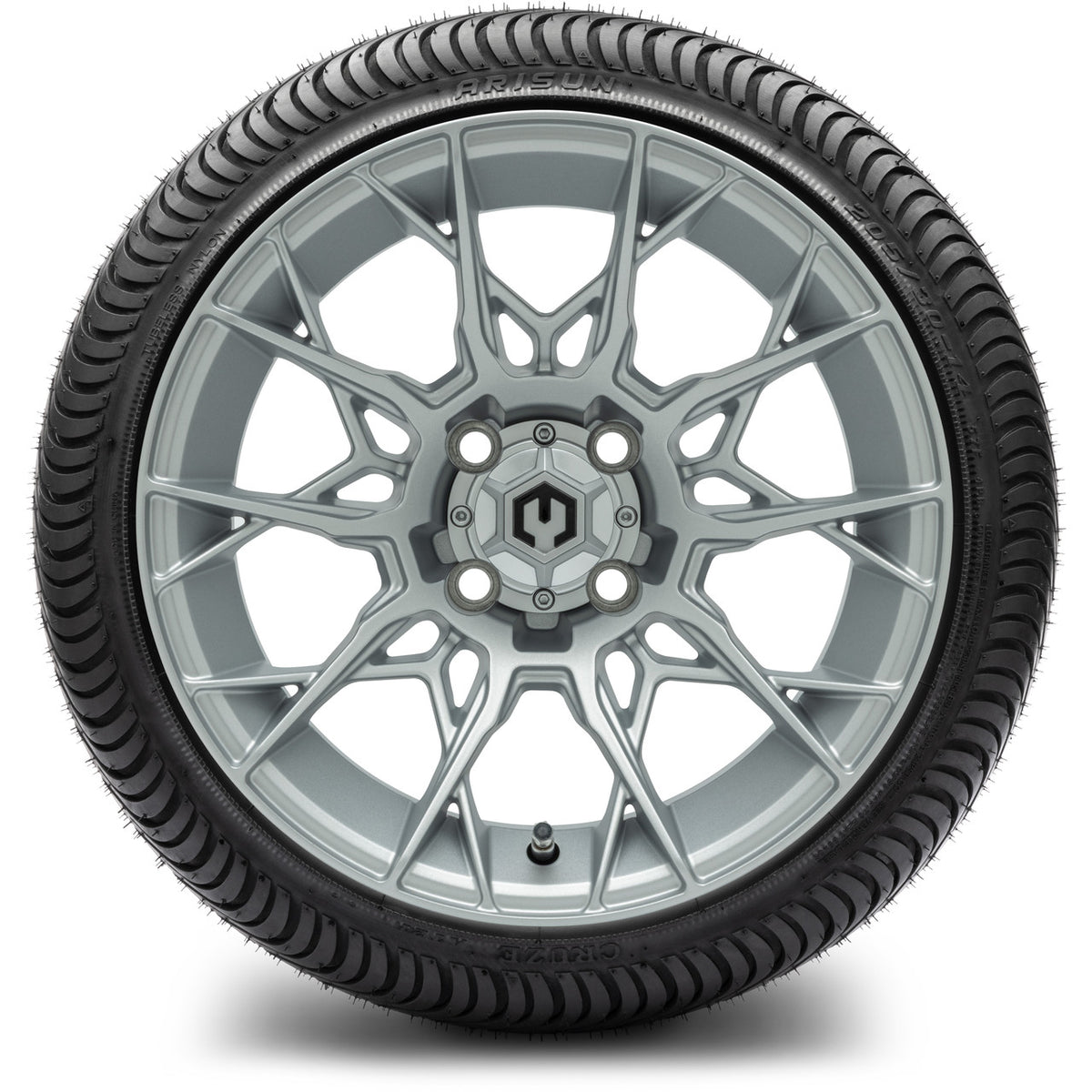 MODZ® 14" Chaos Silver Wheels & Street Tires Combo