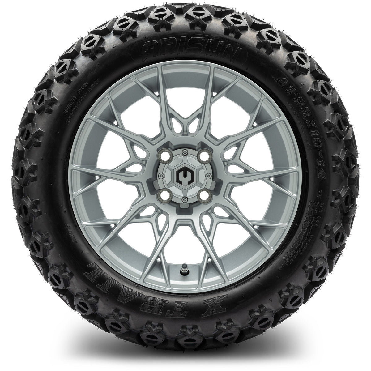 MODZ® 14" Chaos Silver Wheels & Off-Road Tires Combo