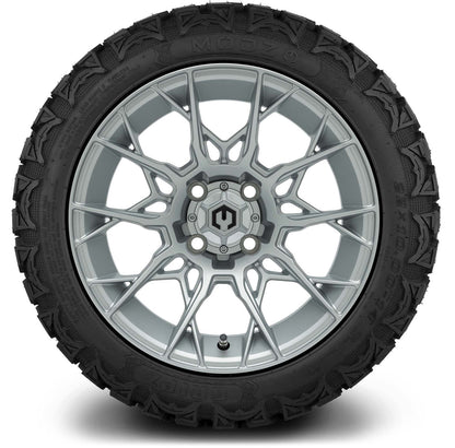 MODZ® 14" Chaos Silver Wheels & Off-Road Tires Combo