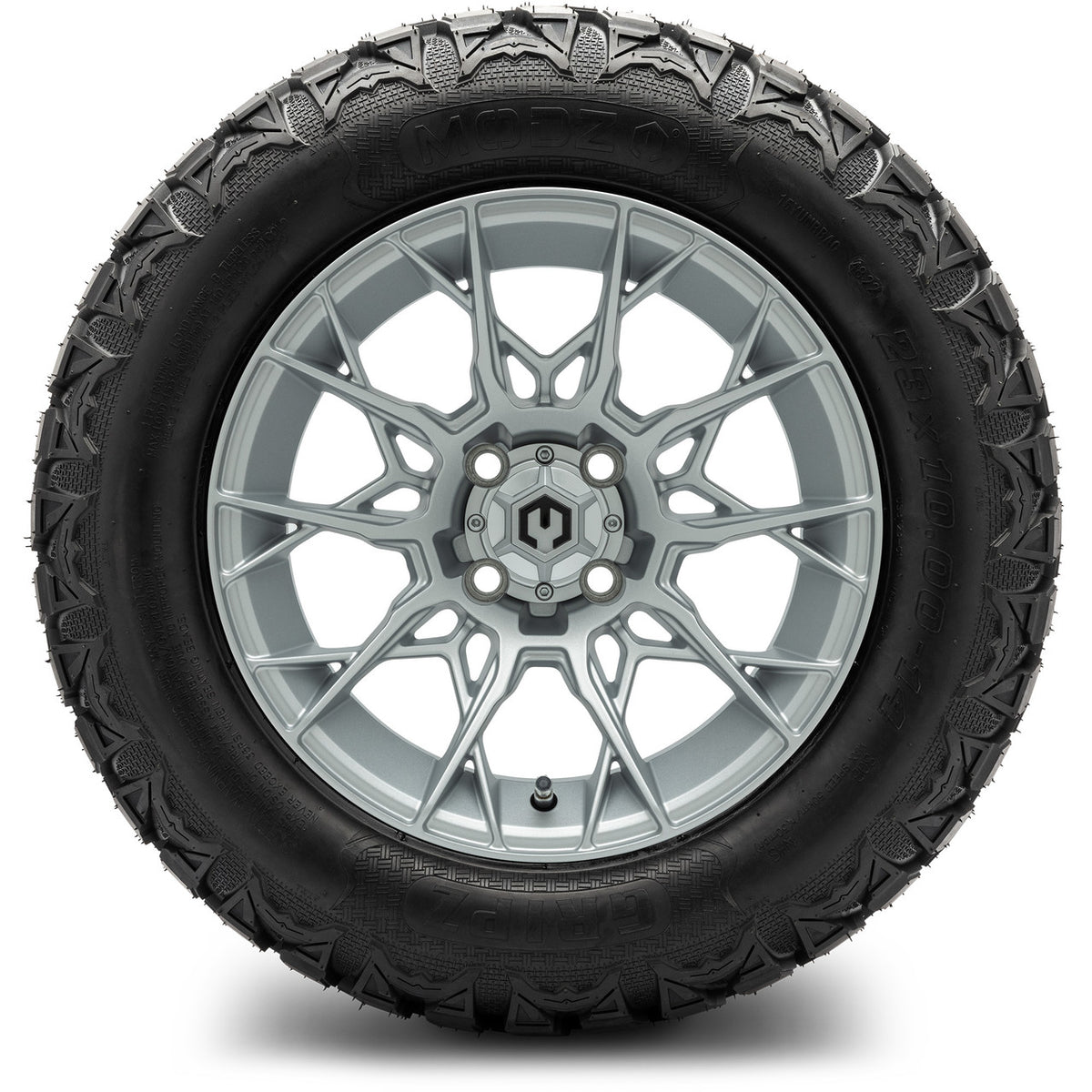 MODZ® 14" Chaos Silver Wheels & Off-Road Tires Combo