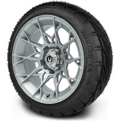 MODZ® 14" Chaos Silver Wheels & Street Tires Combo