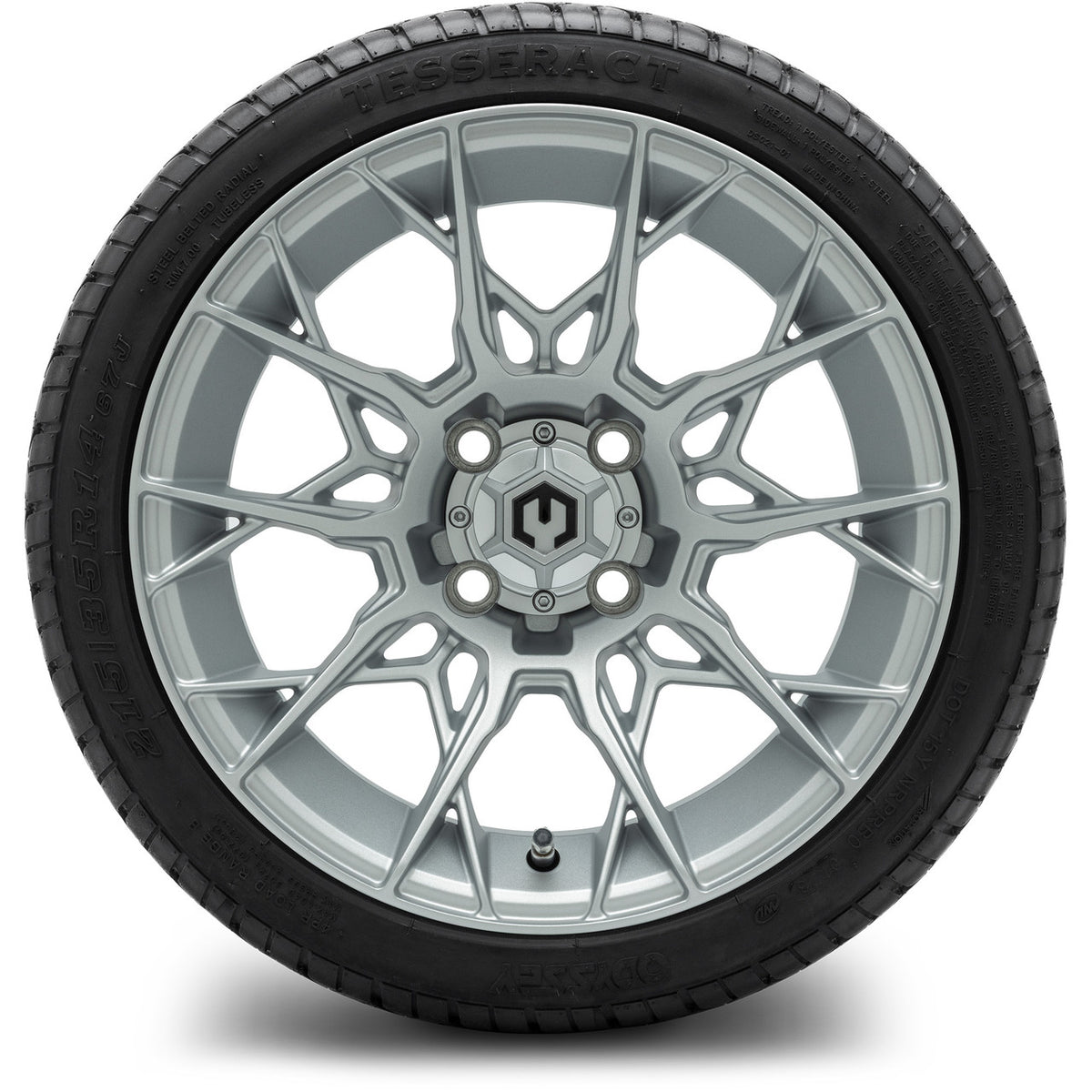 MODZ® 14" Chaos Silver Wheels & Street Tires Combo