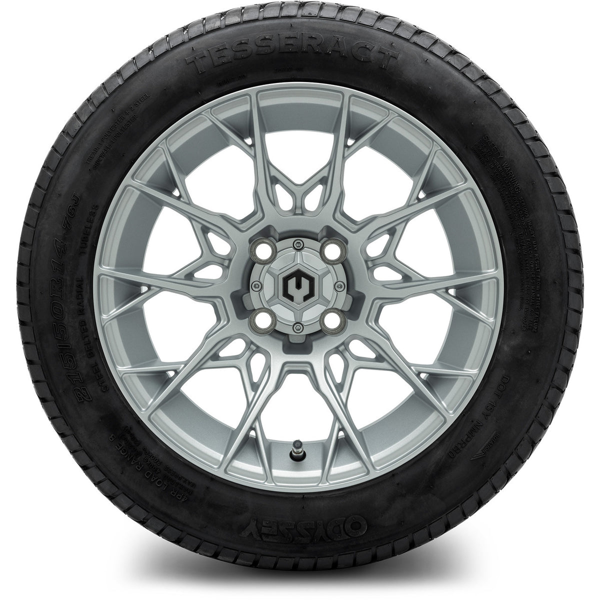 MODZ® 14" Chaos Silver Wheels & Street Tires Combo