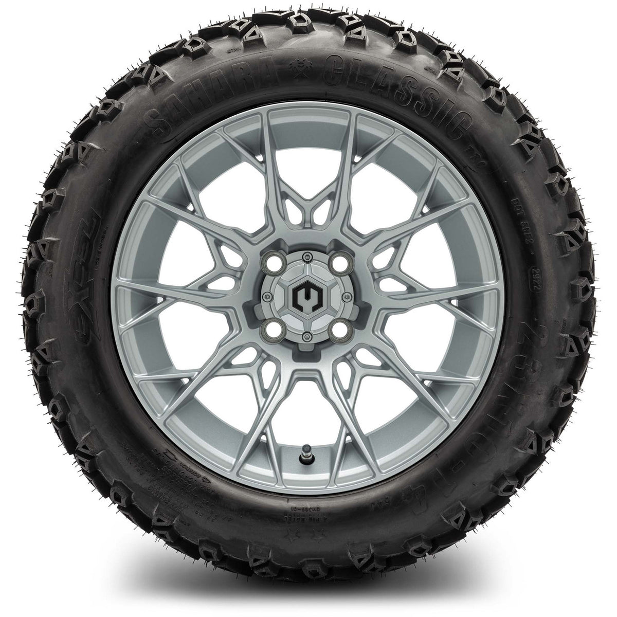 MODZ® 14" Chaos Silver Wheels & Off-Road Tires Combo