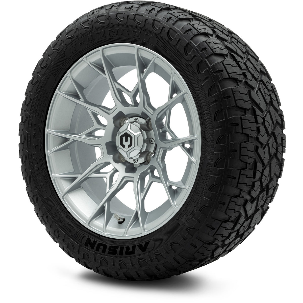 MODZ® 14" Chaos Silver Wheels & Off-Road Tires Combo