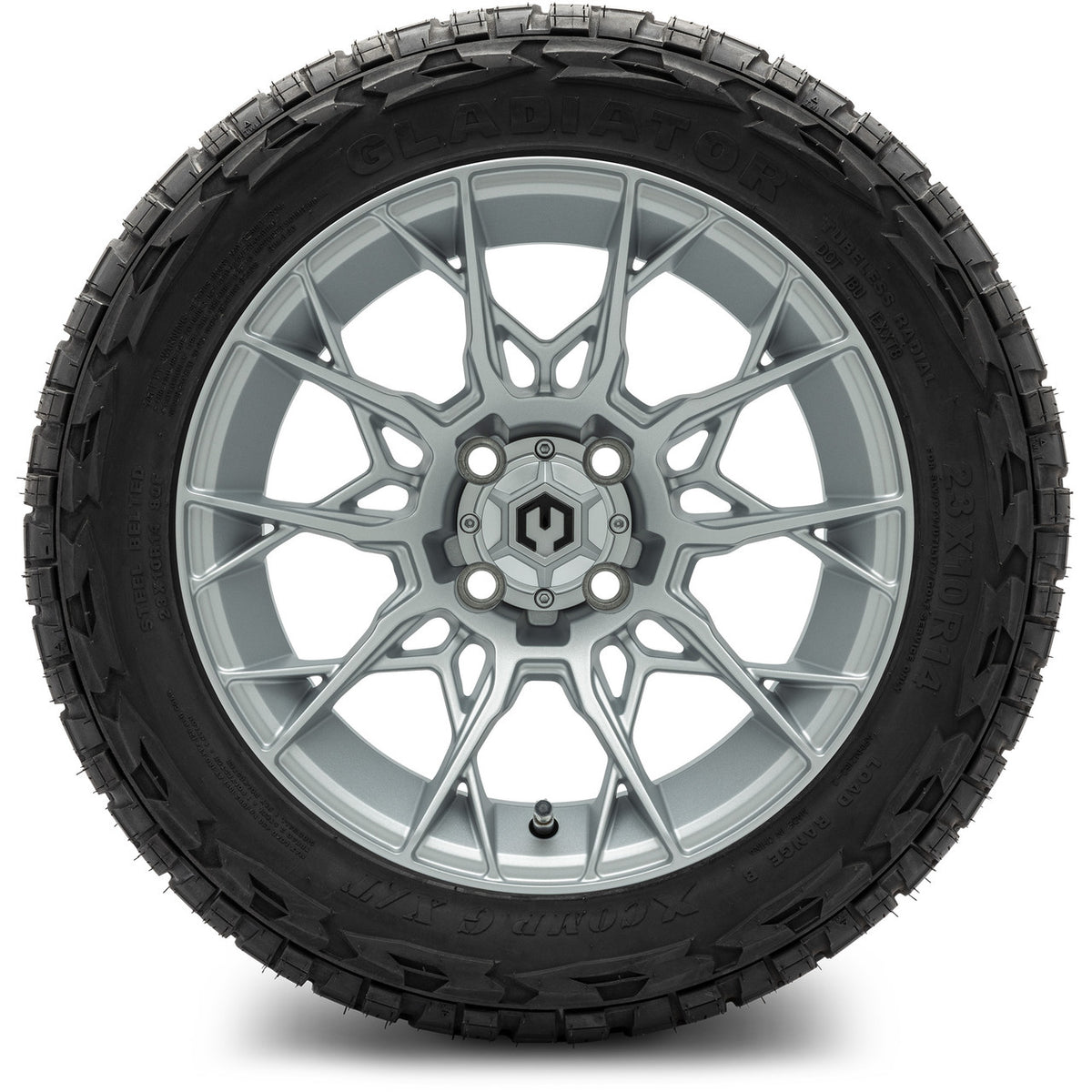 MODZ® 14" Chaos Silver Wheels & Off-Road Tires Combo