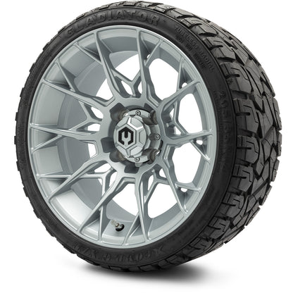 MODZ® 14" Chaos Silver Wheels & Off-Road Tires Combo
