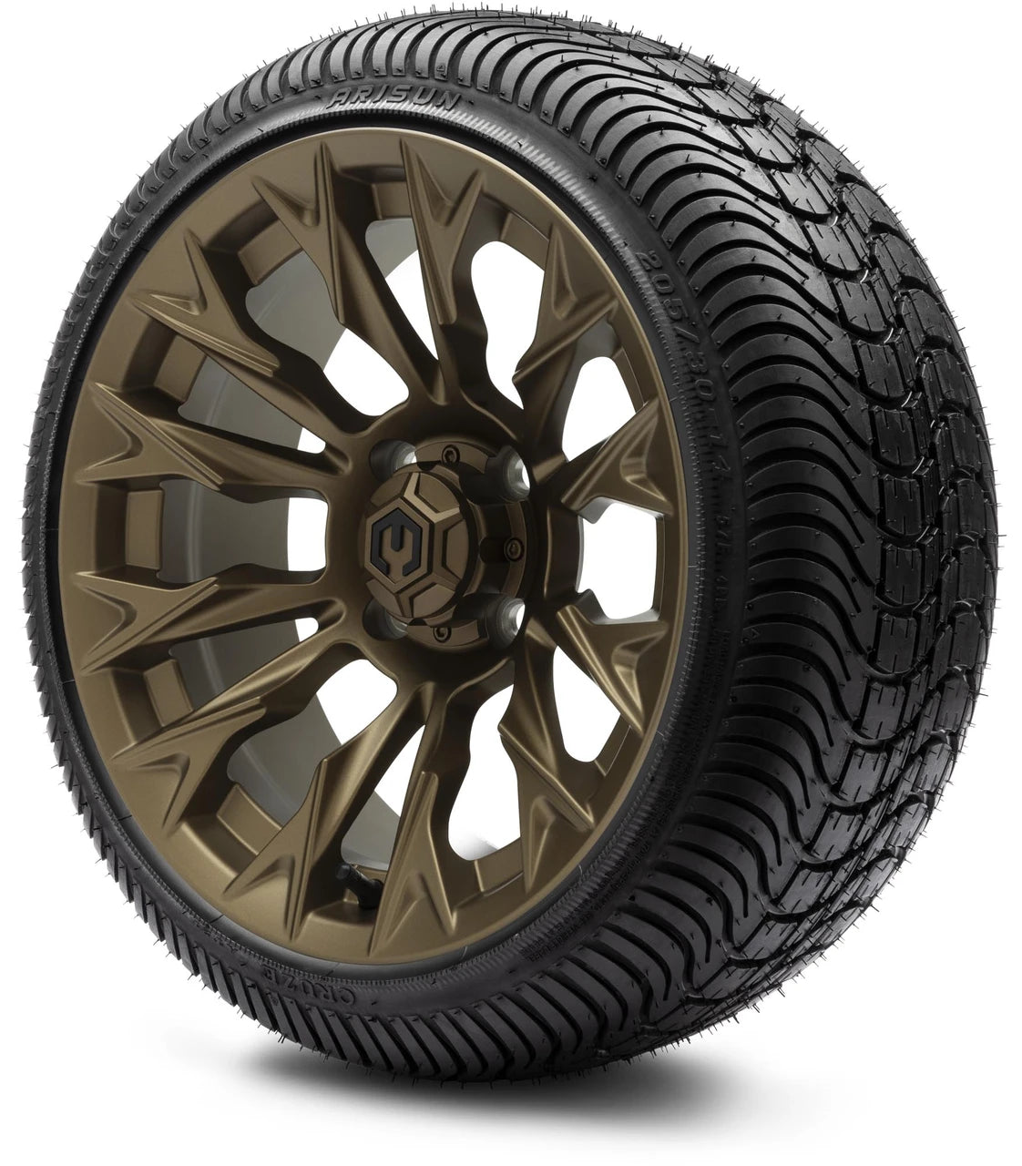 MODZ® 14" Falcon Matte Bronze Wheels & Street Tires Combo