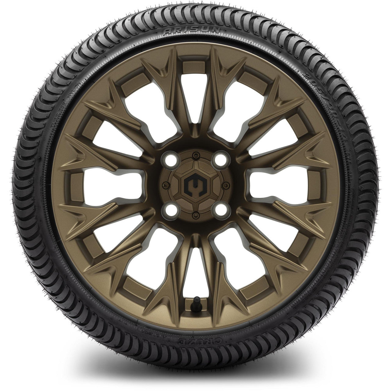MODZ® 14" Falcon Matte Bronze Wheels & Street Tires Combo