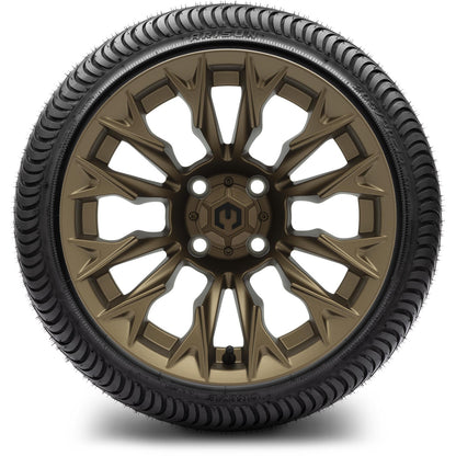 MODZ® 14" Falcon Matte Bronze Wheels & Street Tires Combo