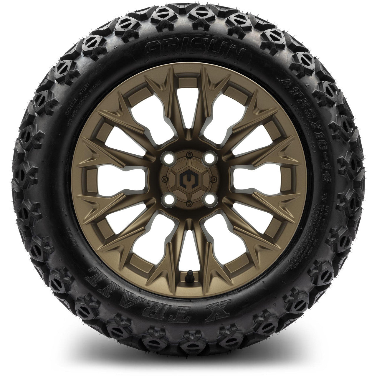 MODZ® 14" Falcon Matte Bronze Wheels & Off-Road Tires Combo