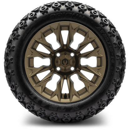MODZ® 14" Falcon Matte Bronze Wheels & Off-Road Tires Combo