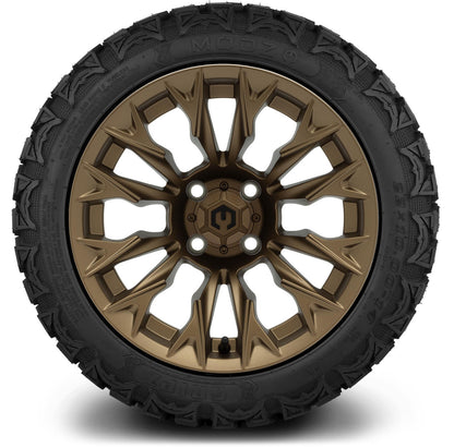 MODZ® 14" Falcon Matte Bronze Wheels & Off-Road Tires Combo