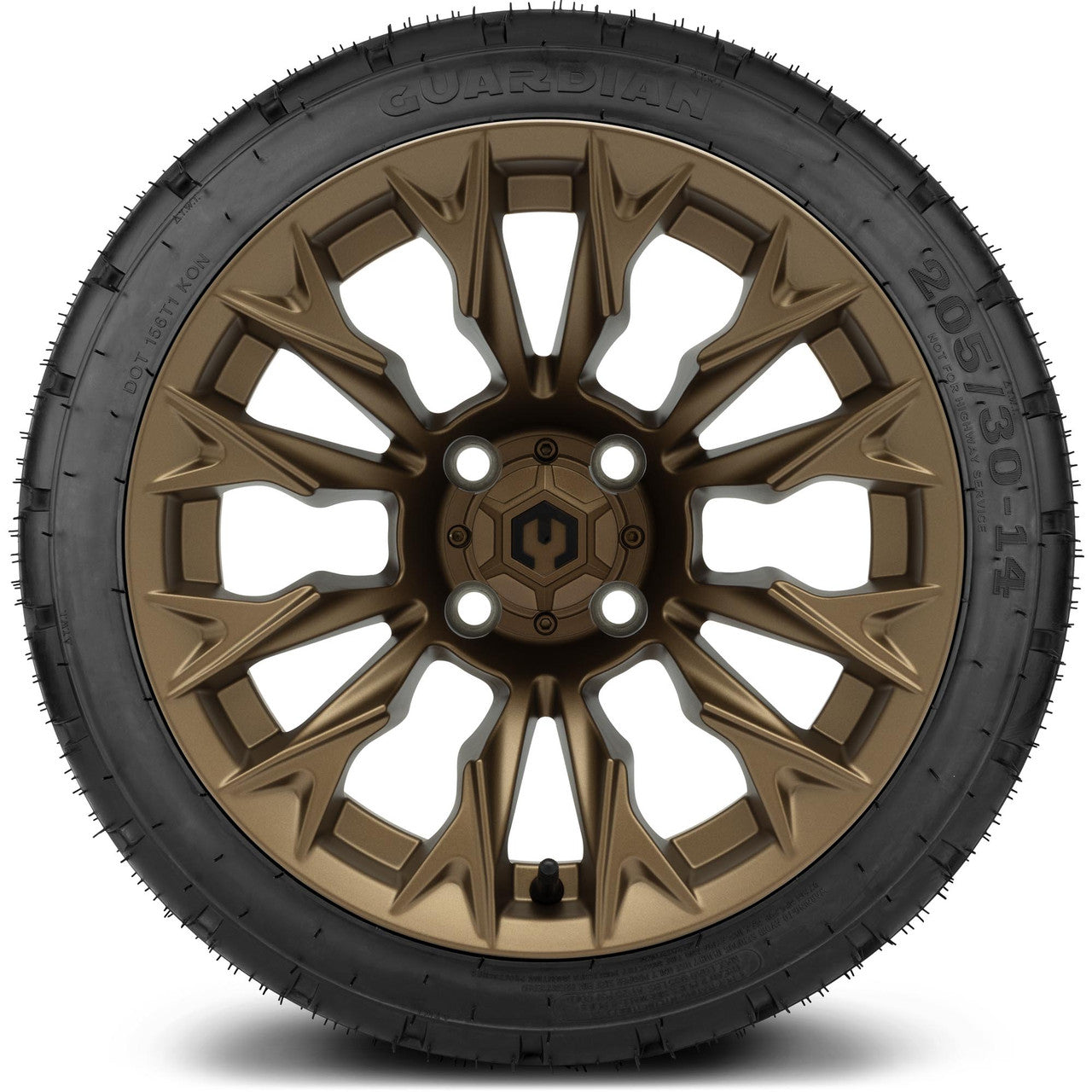 MODZ® 14" Falcon Matte Bronze Wheels & Street Tires Combo
