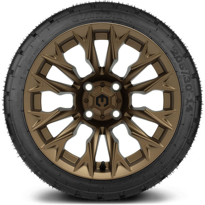 MODZ® 14" Falcon Matte Bronze Wheels & Street Tires Combo