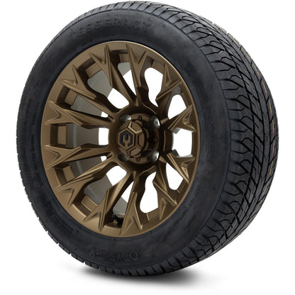 MODZ® 14" Falcon Matte Bronze Wheels & Street Tires Combo