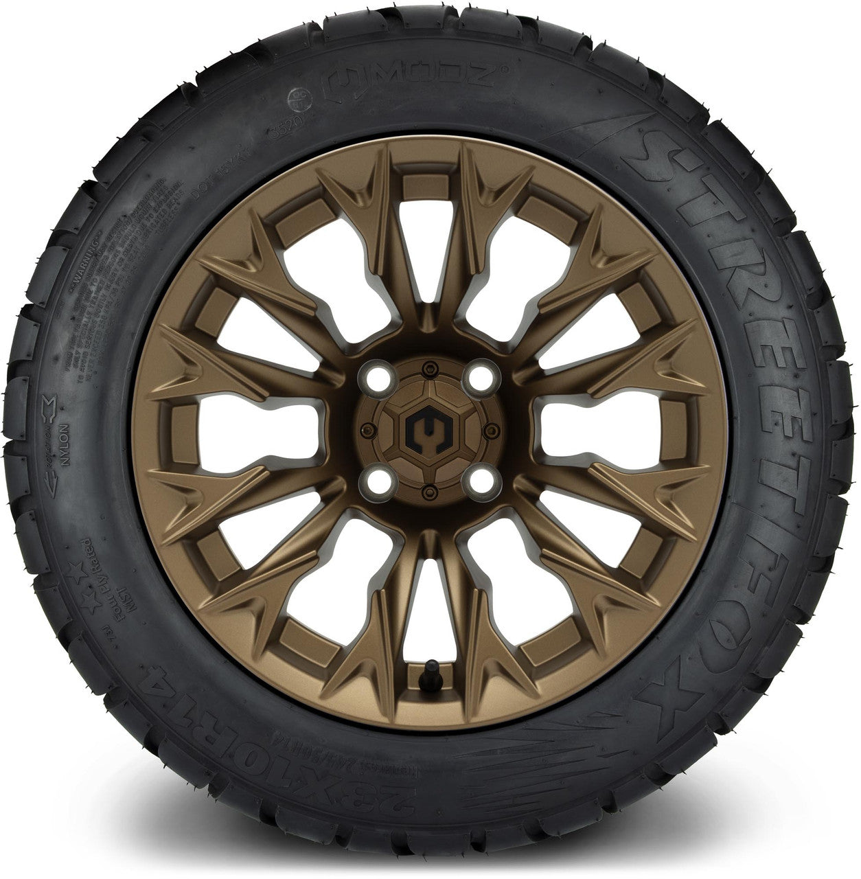 MODZ® 14" Falcon Matte Bronze Wheels & Street Tires Combo