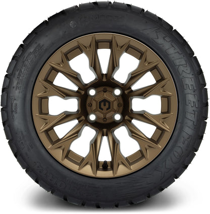 MODZ® 14" Falcon Matte Bronze Wheels & Street Tires Combo