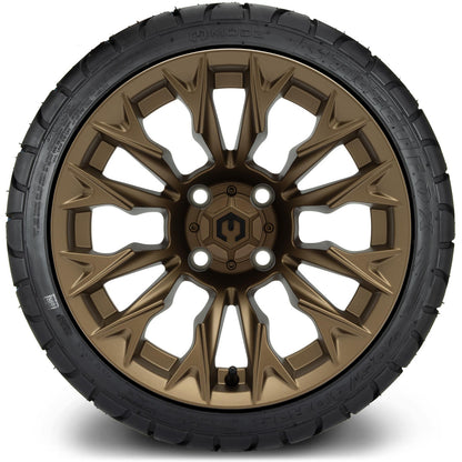 MODZ® 14" Falcon Matte Bronze Wheels & Street Tires Combo