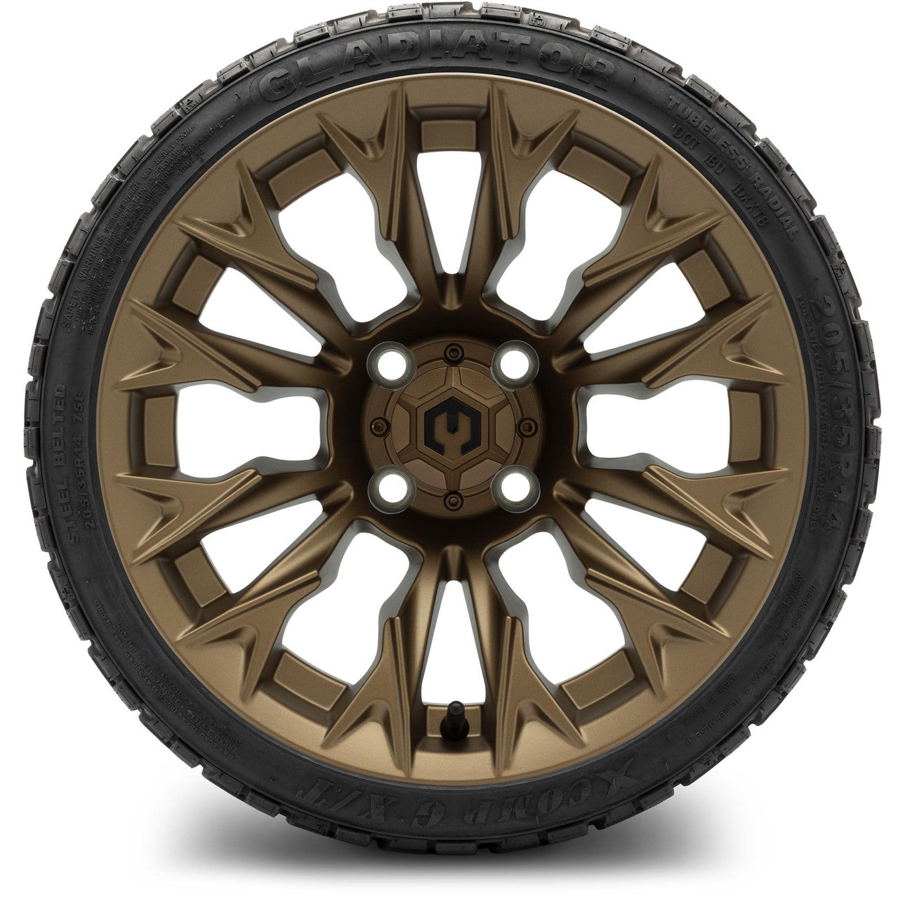 MODZ® 14" Falcon Matte Bronze Wheels & Off-Road Tires Combo