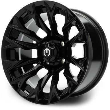 MODZ® Falcon Glossy Black 14" Golf Cart Wheel