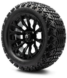 MODZ® 14" Falcon Glossy Black Wheels & Off-Road Tires Combo
