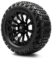 MODZ® 14" Falcon Glossy Black Wheels & Off-Road Tires Combo