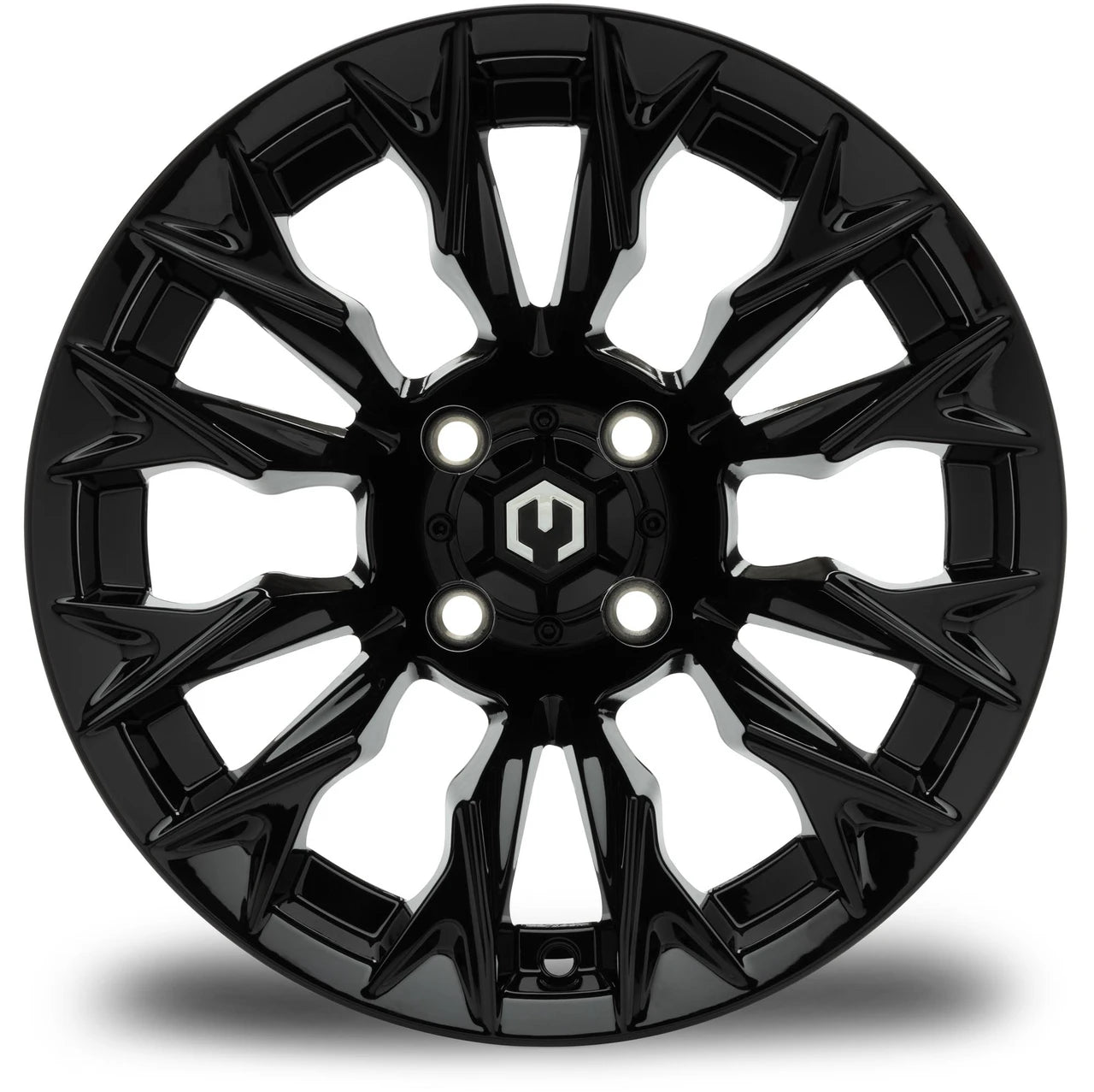 MODZ® Falcon Glossy Black 14" Golf Cart Wheel