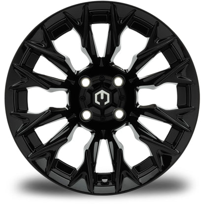 MODZ® Falcon Glossy Black 14" Golf Cart Wheel