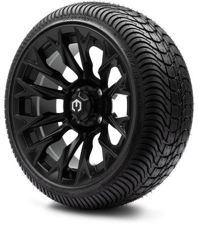 MODZ® 14" Falcon Matte Black Wheels & Street Tires Combo