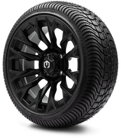 MODZ® 14" Falcon Matte Black Wheels & Street Tires Combo