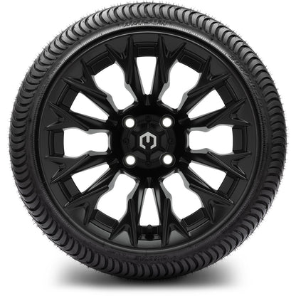 MODZ® 14" Falcon Matte Black Wheels & Street Tires Combo