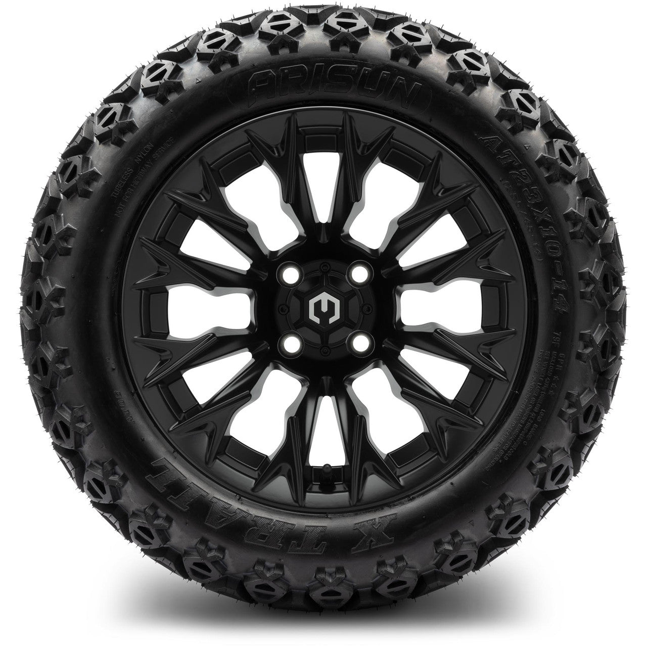 MODZ® 14" Falcon Matte Black Wheels & Off-Road Tires Combo