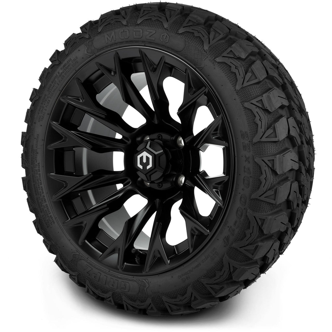 MODZ® 14" Falcon Matte Black Wheels & Off-Road Tires Combo
