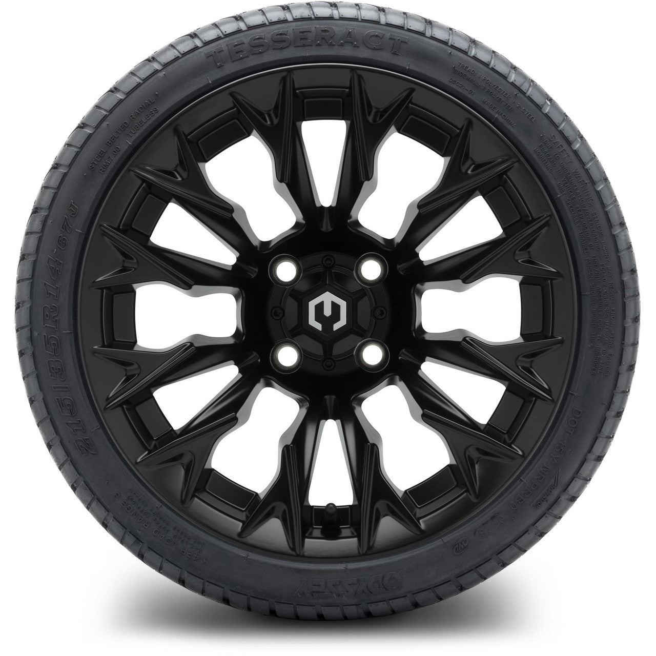 MODZ® 14" Falcon Matte Black Wheels & Street Tires Combo