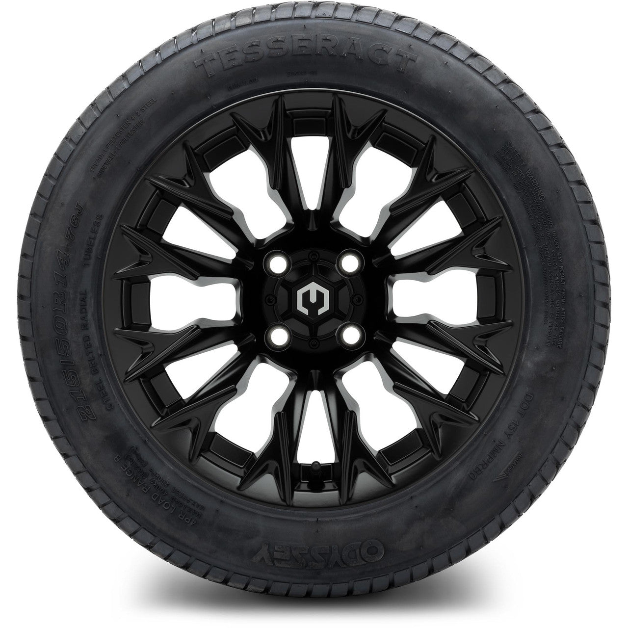MODZ® 14" Falcon Matte Black Wheels & Street Tires Combo