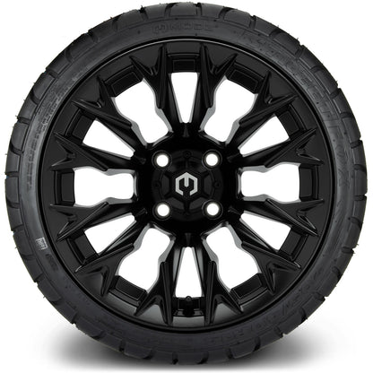 MODZ® 14" Falcon Matte Black Wheels & Street Tires Combo