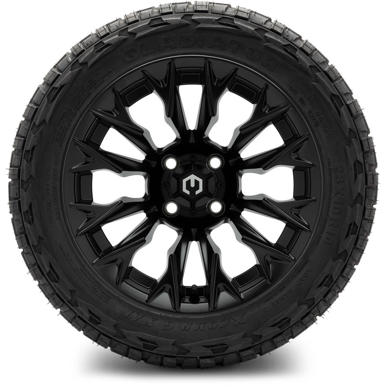 MODZ® 14" Falcon Matte Black Wheels & Off-Road Tires Combo