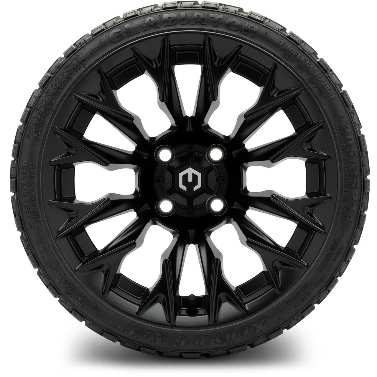 MODZ® 14" Falcon Matte Black Wheels & Off-Road Tires Combo