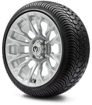 MODZ® 14" Falcon Silver Wheels & Street Tires Combo