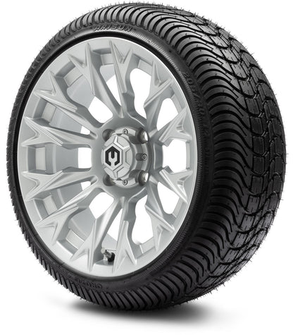 MODZ® 14" Falcon Silver Wheels & Street Tires Combo