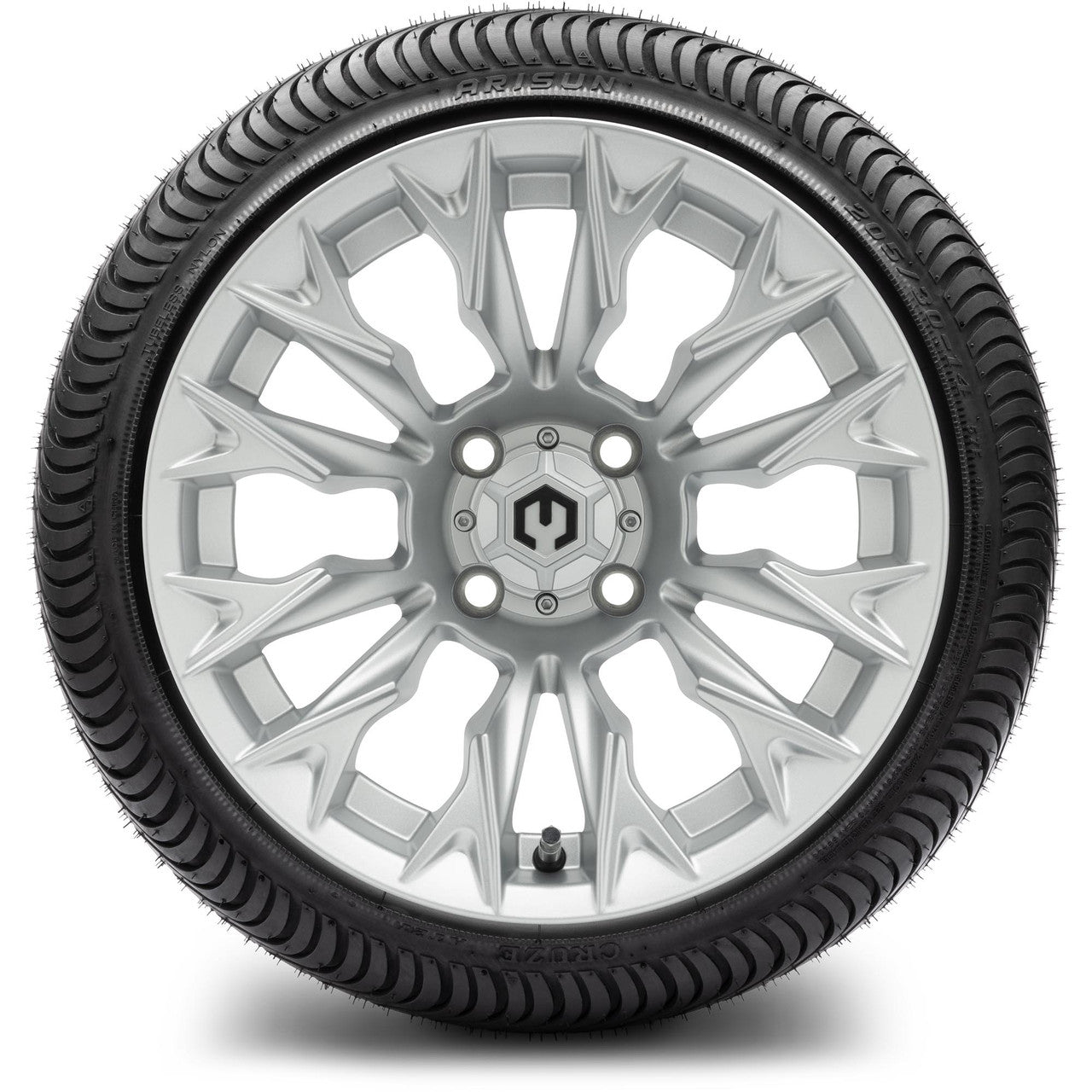 MODZ® 14" Falcon Silver Wheels & Street Tires Combo